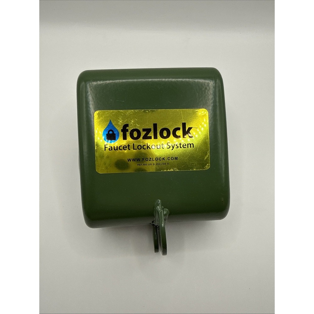 Fozlock Faucet Lockout System NEW Open Box Green  NO Lock included
